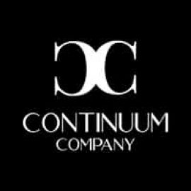 Continuum Company, developer of La Baia North condos, logo with white text on a black background.